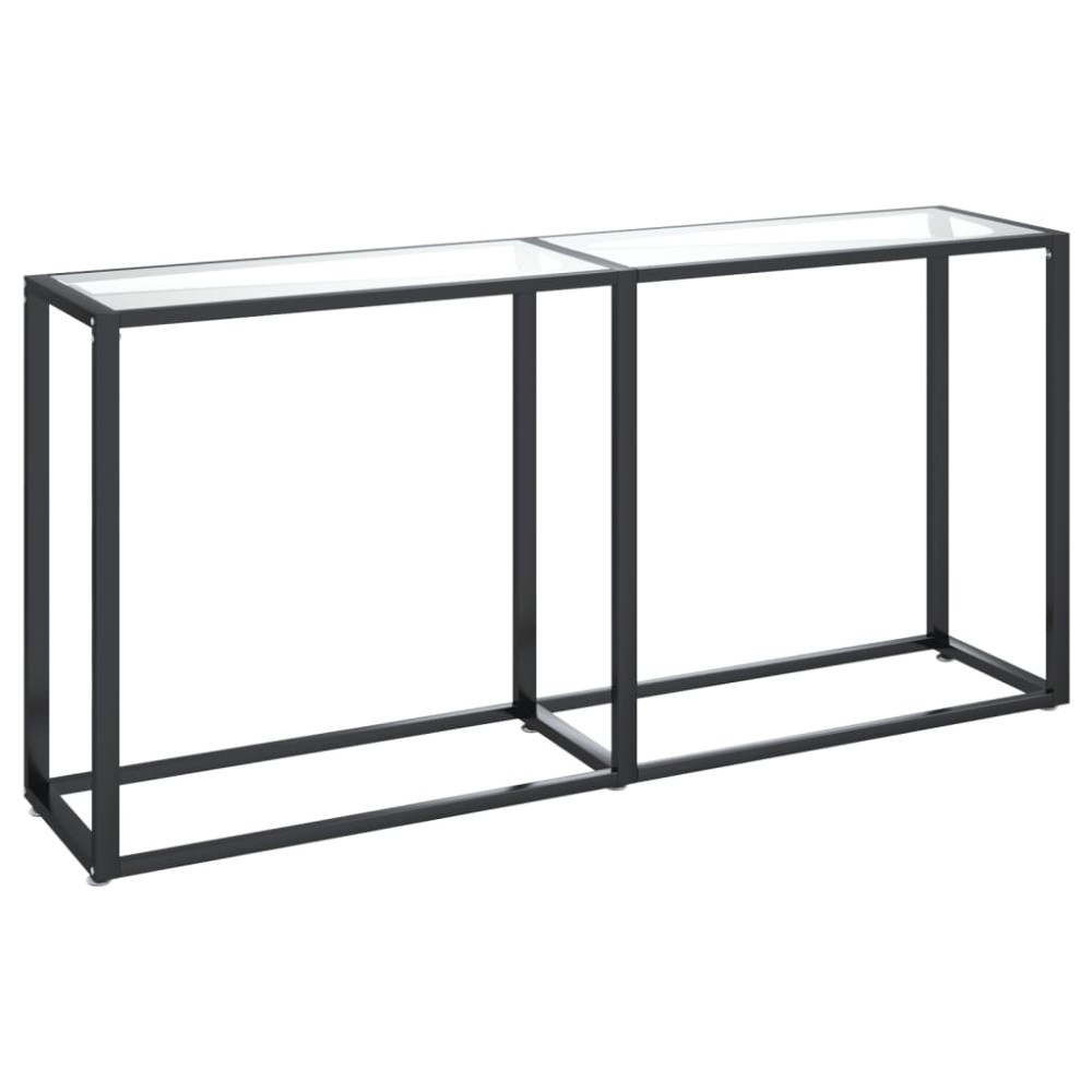 vidaXL Τραπέζι Κονσόλα Διαφανές 160 x 35 x 75,5 εκ. από Ψημένο Γυαλί
