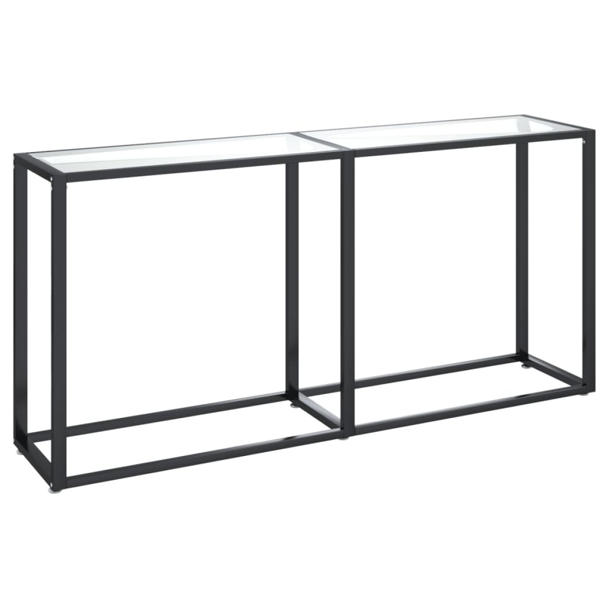 vidaXL Τραπέζι Κονσόλα Διαφανές 160 x 35 x 75,5 εκ. από Ψημένο Γυαλί