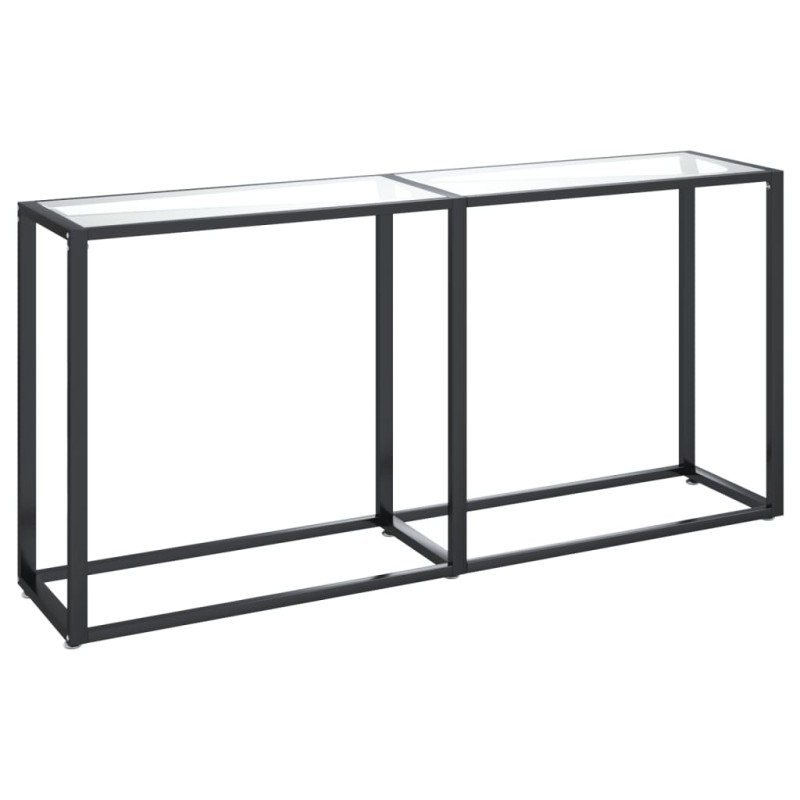 vidaXL Τραπέζι Κονσόλα Διαφανές 160 x 35 x 75,5 εκ. από Ψημένο Γυαλί