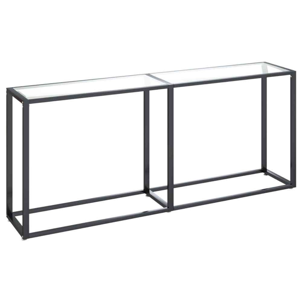vidaXL Τραπέζι Κονσόλα Διαφανές 180x35x75,5 εκ. από Ψημένο Γυαλί