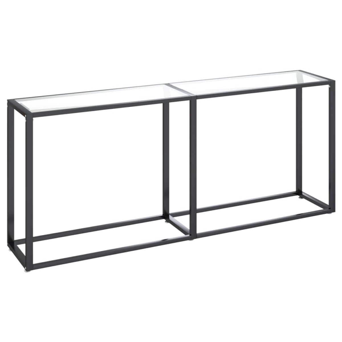 vidaXL Τραπέζι Κονσόλα Διαφανές 180x35x75,5 εκ. από Ψημένο Γυαλί