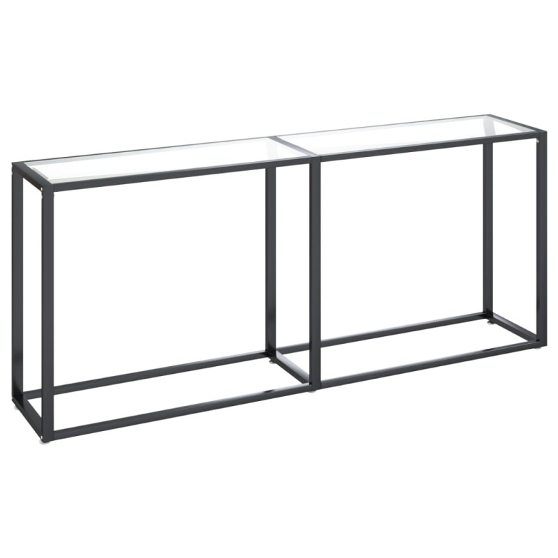 vidaXL Τραπέζι Κονσόλα Διαφανές 180x35x75,5 εκ. από Ψημένο Γυαλί