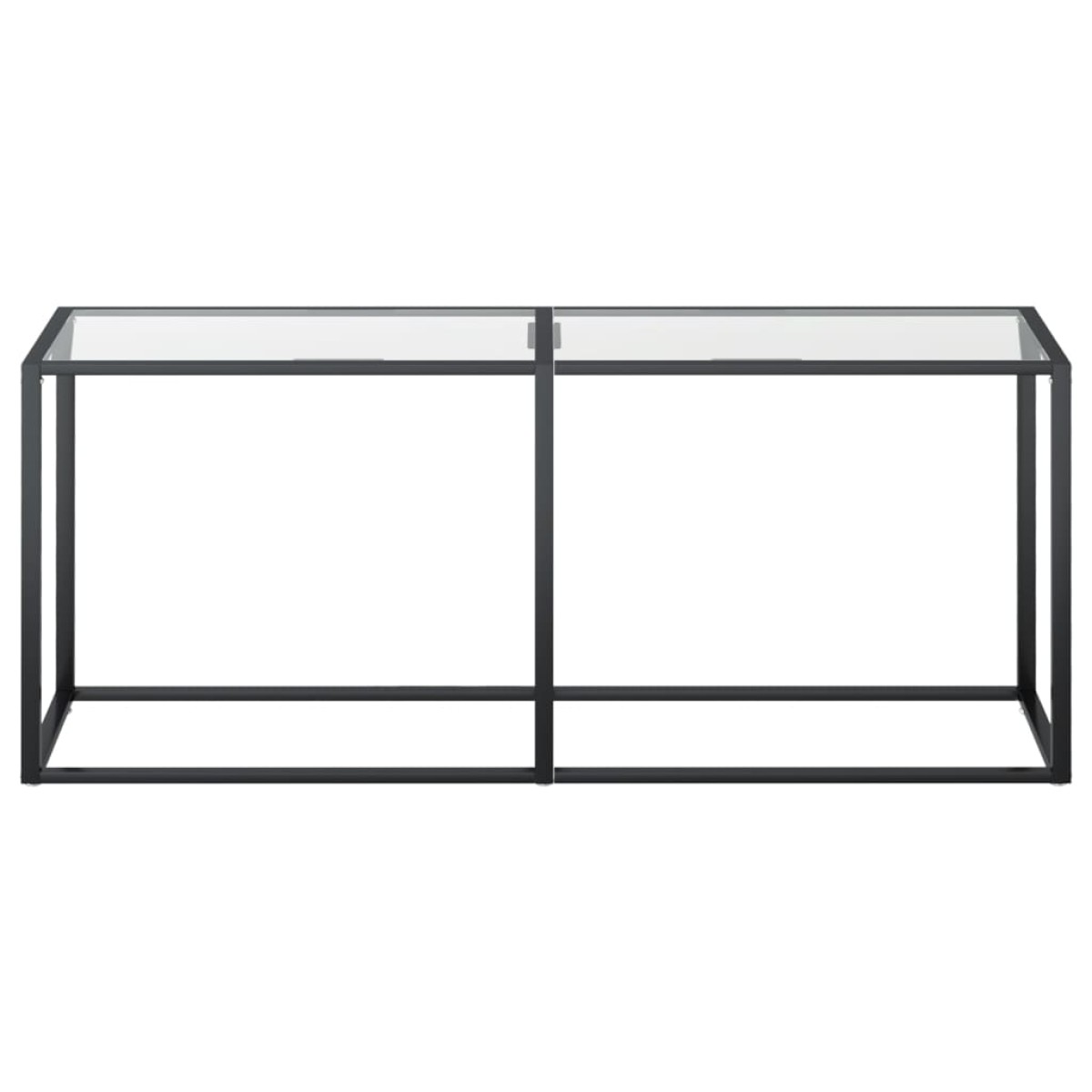 vidaXL Τραπέζι Κονσόλα Διαφανές 180x35x75,5 εκ. από Ψημένο Γυαλί