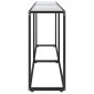 vidaXL Τραπέζι Κονσόλα Διαφανές 180x35x75,5 εκ. από Ψημένο Γυαλί