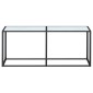 vidaXL Τραπέζι Κονσόλα Λευκό Όψη Μαρμάρου 180x35x75,5 εκ. Ψημένο Γυαλί