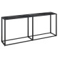 vidaXL Τραπέζι Κονσόλα Μαύρο Όψη Μαρμάρου 180x35x75,5 εκ. Ψημένο Γυαλί