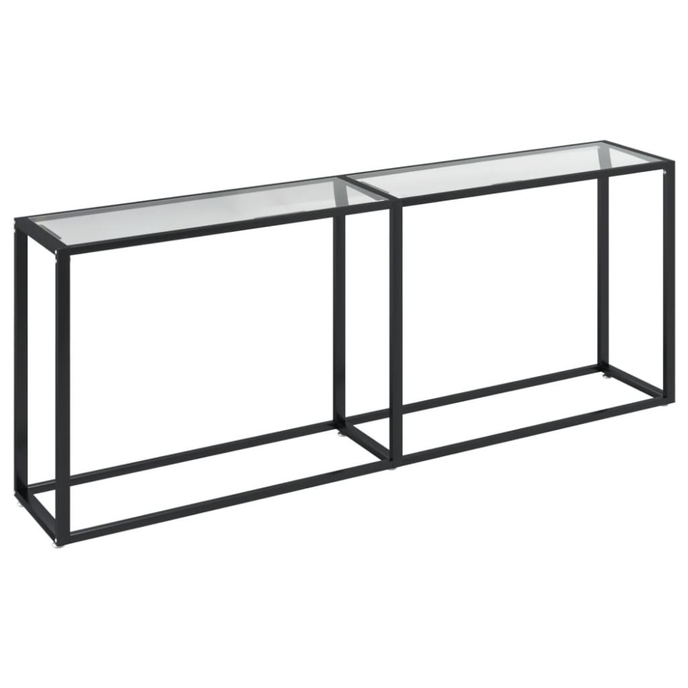 vidaXL Τραπέζι Κονσόλα Διαφανές 200x35x75,5 εκ. από Ψημένο Γυαλί