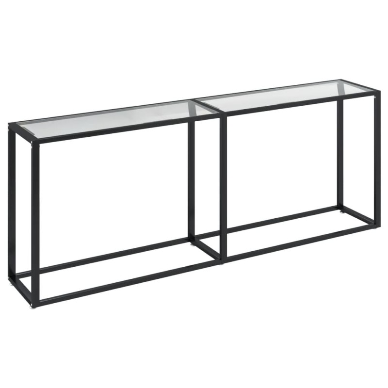 vidaXL Τραπέζι Κονσόλα Διαφανές 200x35x75,5 εκ. από Ψημένο Γυαλί