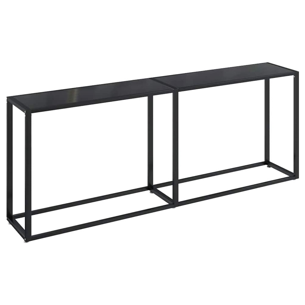 vidaXL Τραπέζι Κονσόλα Μαύρο 200 x 35 x 75,5 εκ. από Ψημένο Γυαλί