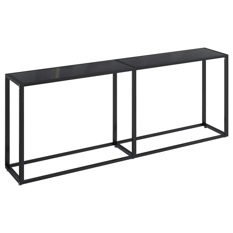 vidaXL Τραπέζι Κονσόλα Μαύρο 200 x 35 x 75,5 εκ. από Ψημένο Γυαλί