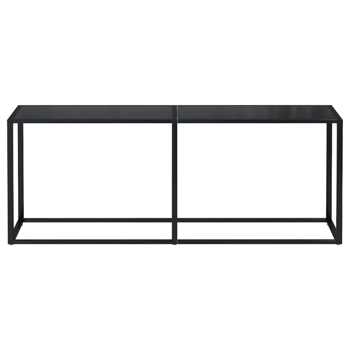 vidaXL Τραπέζι Κονσόλα Μαύρο 200 x 35 x 75,5 εκ. από Ψημένο Γυαλί