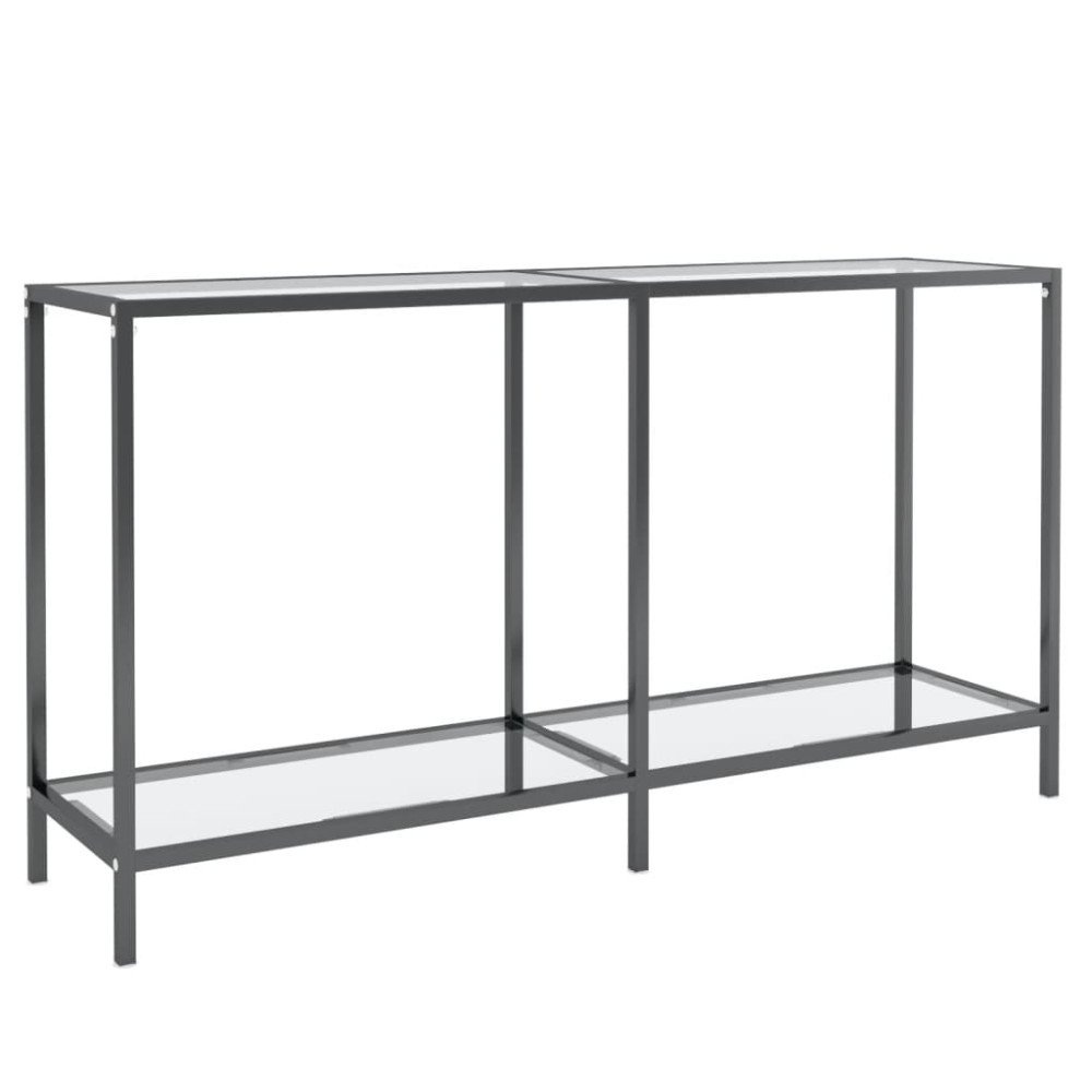 vidaXL Τραπέζι Κονσόλα Διαφανές 140 x 35 x 75,5 εκ. από Ψημένο Γυαλί