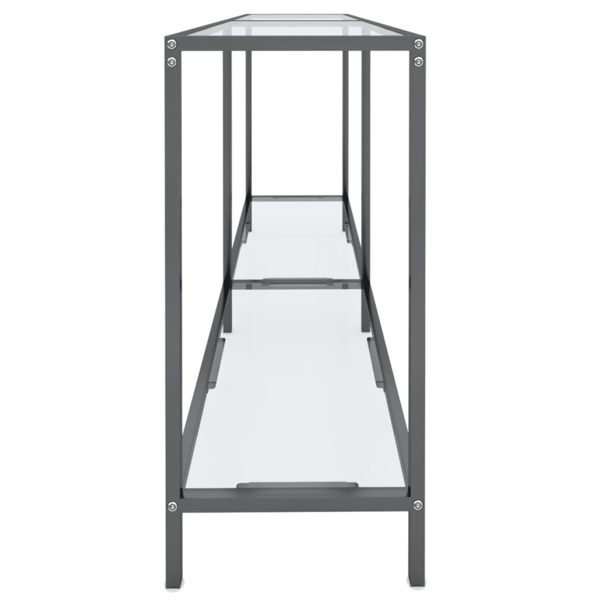 vidaXL Τραπέζι Κονσόλα Διαφανές 140 x 35 x 75,5 εκ. από Ψημένο Γυαλί