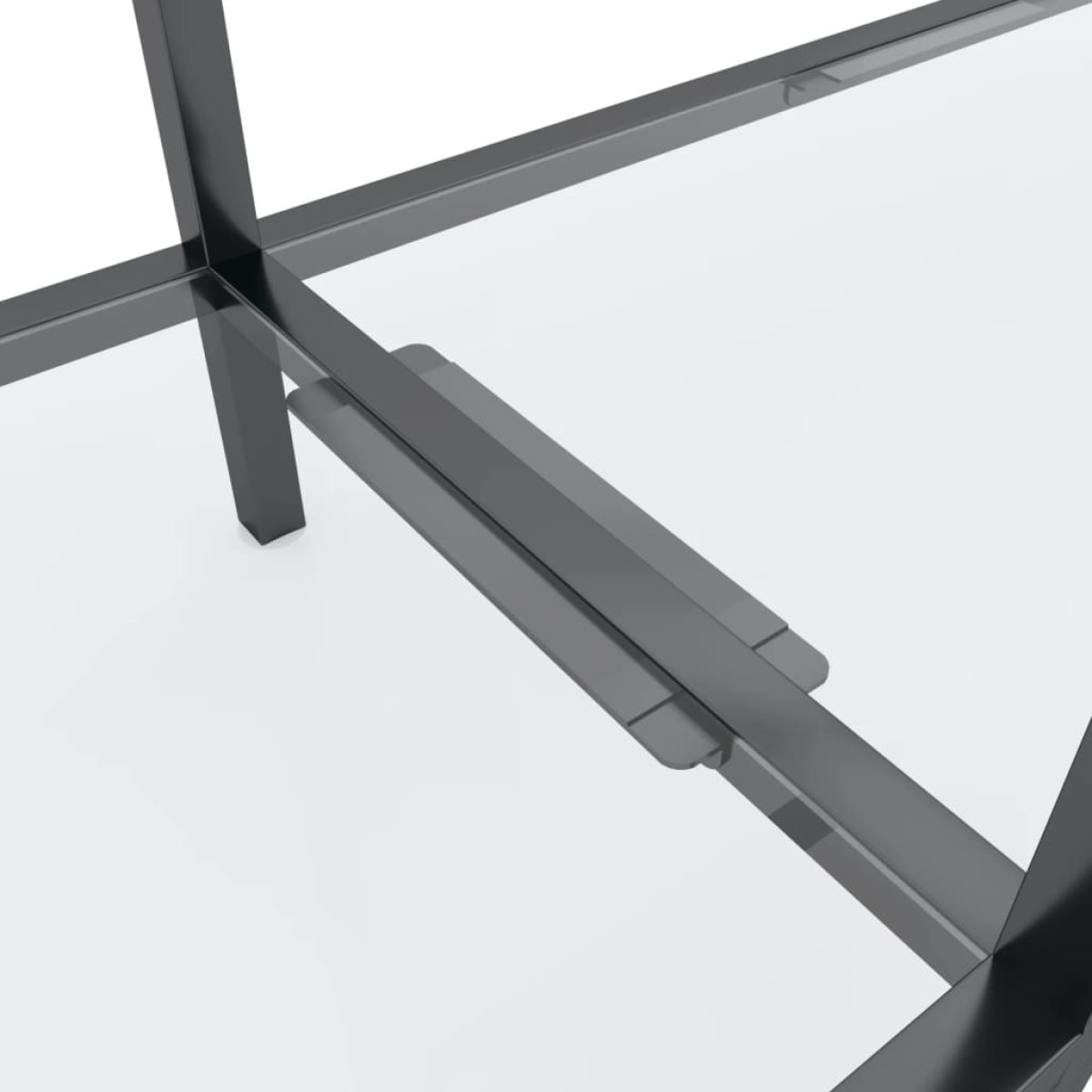 vidaXL Τραπέζι Κονσόλα Διαφανές 140 x 35 x 75,5 εκ. από Ψημένο Γυαλί