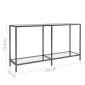 vidaXL Τραπέζι Κονσόλα Διαφανές 140 x 35 x 75,5 εκ. από Ψημένο Γυαλί