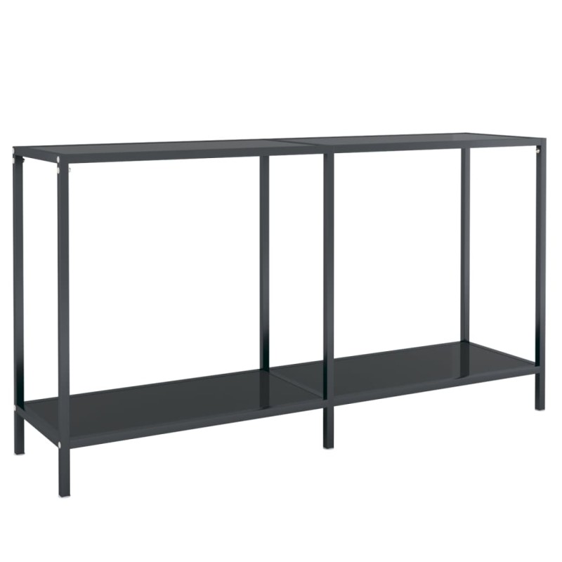 vidaXL Τραπέζι Κονσόλα Μαύρο 140 x 35 x 75,5 εκ. από Ψημένο Γυαλί
