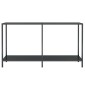 vidaXL Τραπέζι Κονσόλα Μαύρο 140 x 35 x 75,5 εκ. από Ψημένο Γυαλί