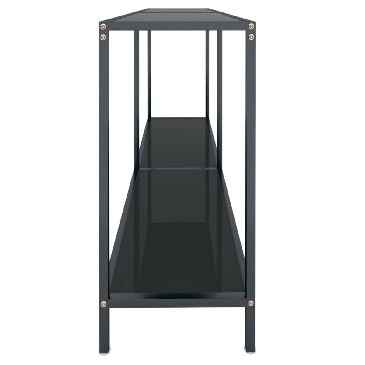 vidaXL Τραπέζι Κονσόλα Μαύρο 140 x 35 x 75,5 εκ. από Ψημένο Γυαλί
