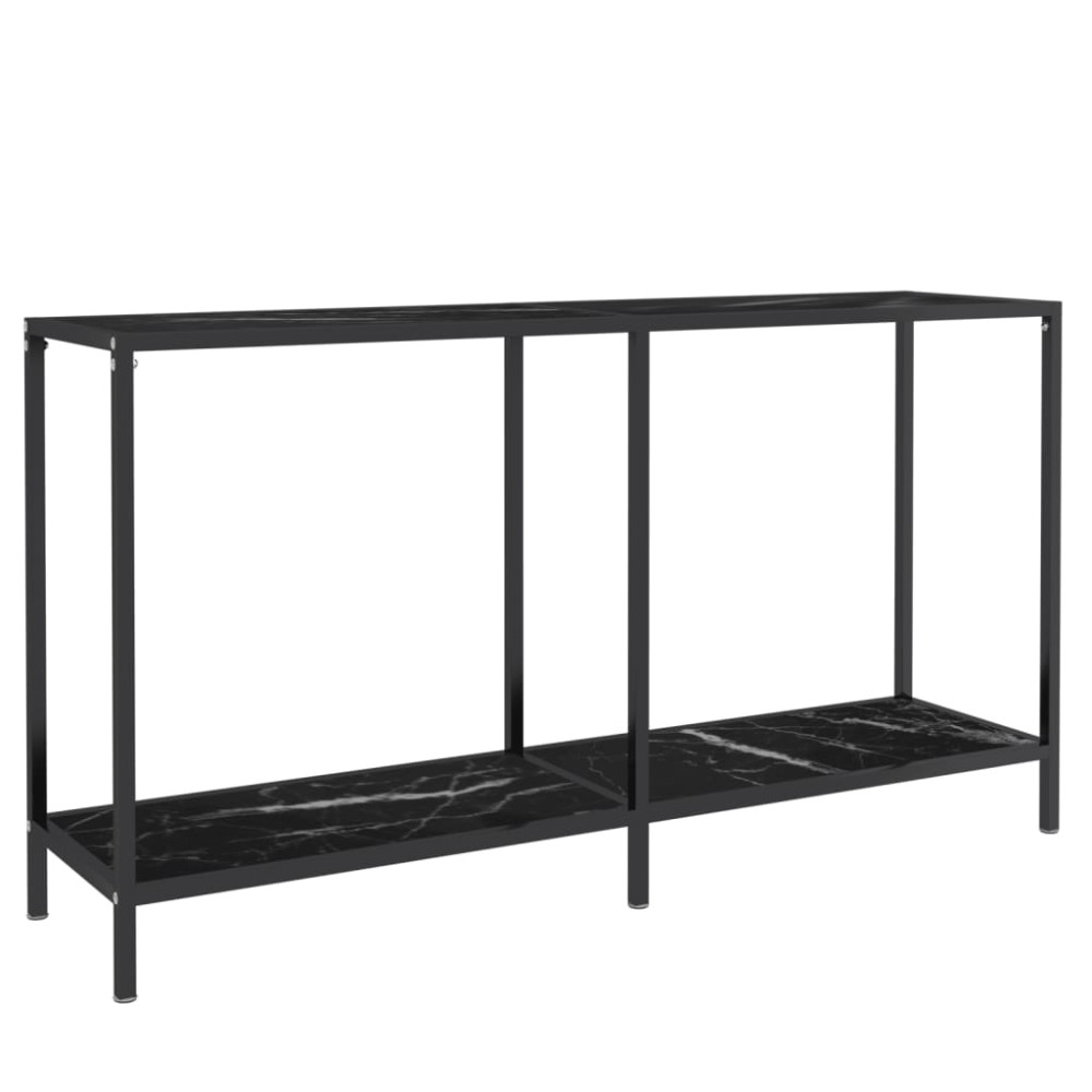 vidaXL Τραπέζι Κονσόλα Μαύρο 140 x 35 x 75,5 εκ. από Ψημένο Γυαλί