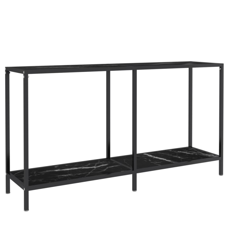 vidaXL Τραπέζι Κονσόλα Μαύρο 140 x 35 x 75,5 εκ. από Ψημένο Γυαλί