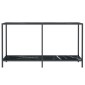 vidaXL Τραπέζι Κονσόλα Μαύρο 140 x 35 x 75,5 εκ. από Ψημένο Γυαλί