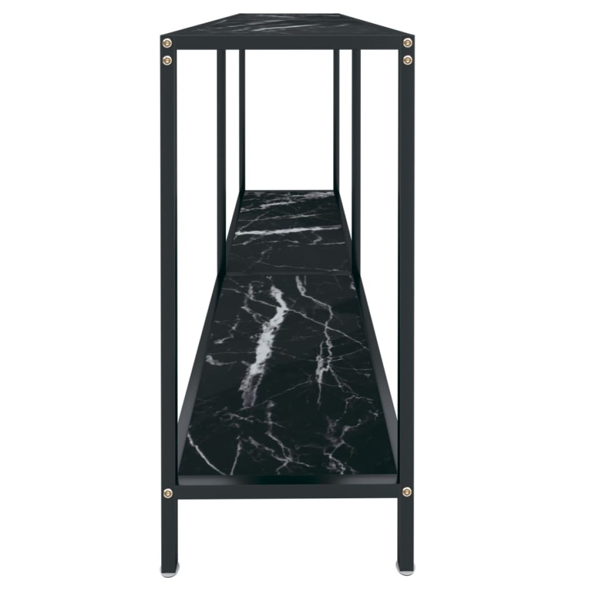 vidaXL Τραπέζι Κονσόλα Μαύρο 140 x 35 x 75,5 εκ. από Ψημένο Γυαλί