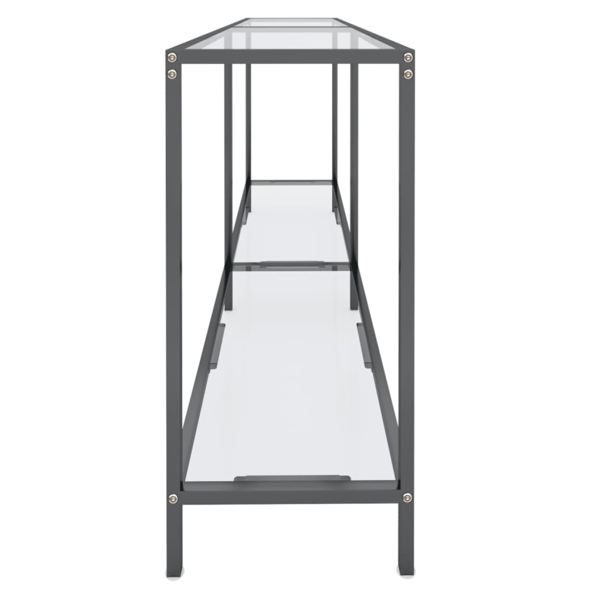 vidaXL Τραπέζι Κονσόλα Διαφανές 160 x 35 x 75,5 εκ. από Ψημένο Γυαλί