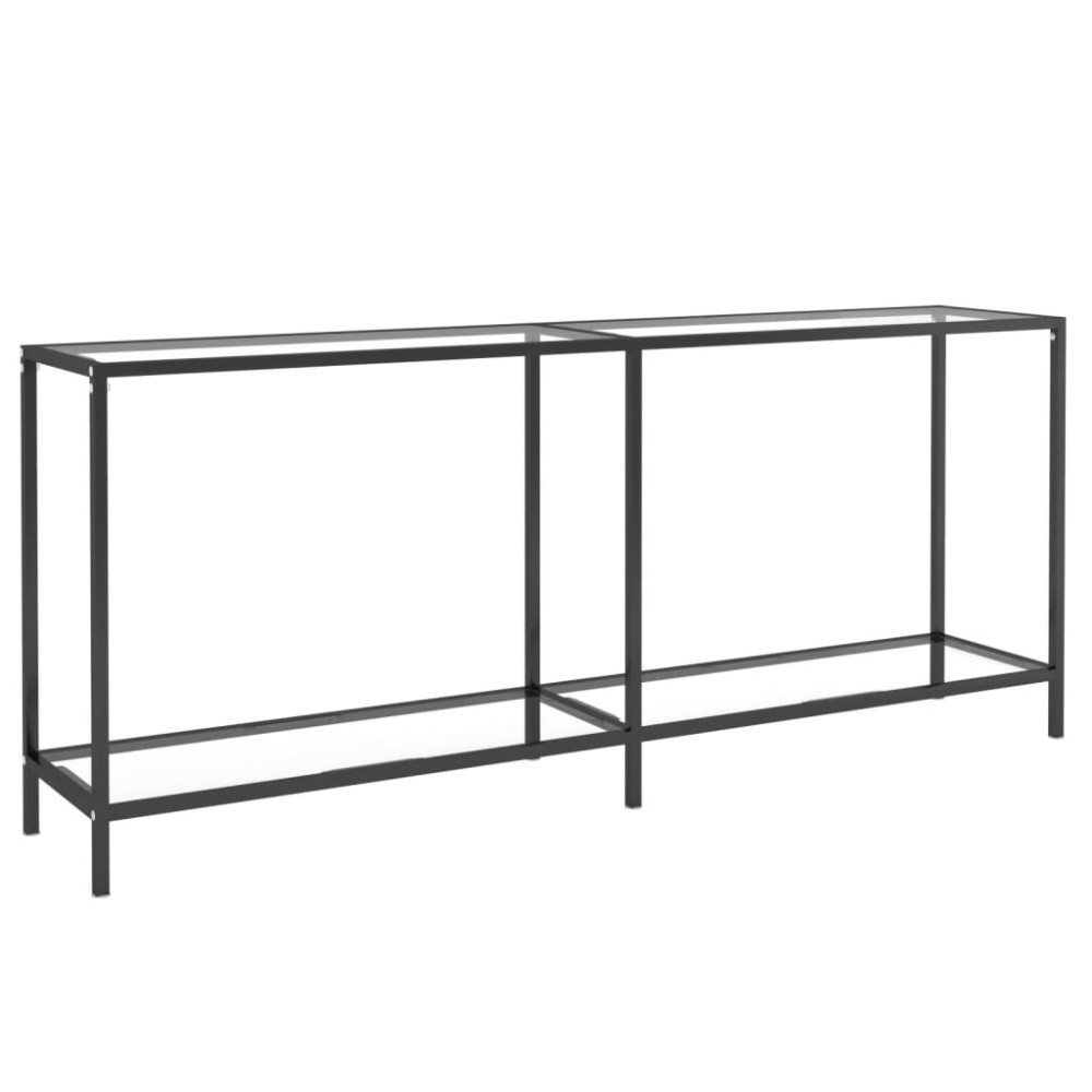 vidaXL Τραπέζι Κονσόλα Διαφανές 180 x 35 x 75,5 εκ. από Ψημένο Γυαλί