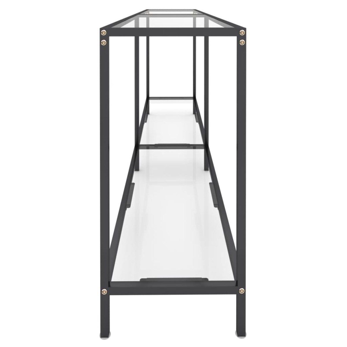 vidaXL Τραπέζι Κονσόλα Διαφανές 180 x 35 x 75,5 εκ. από Ψημένο Γυαλί