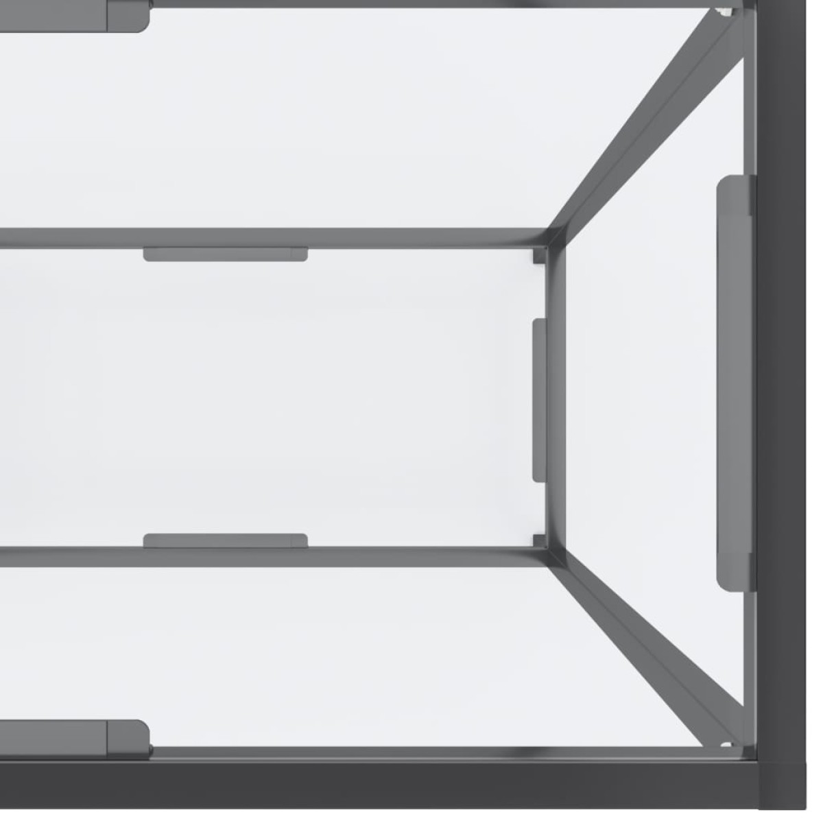 vidaXL Τραπέζι Κονσόλα Διαφανές 180 x 35 x 75,5 εκ. από Ψημένο Γυαλί