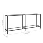 vidaXL Τραπέζι Κονσόλα Διαφανές 180 x 35 x 75,5 εκ. από Ψημένο Γυαλί
