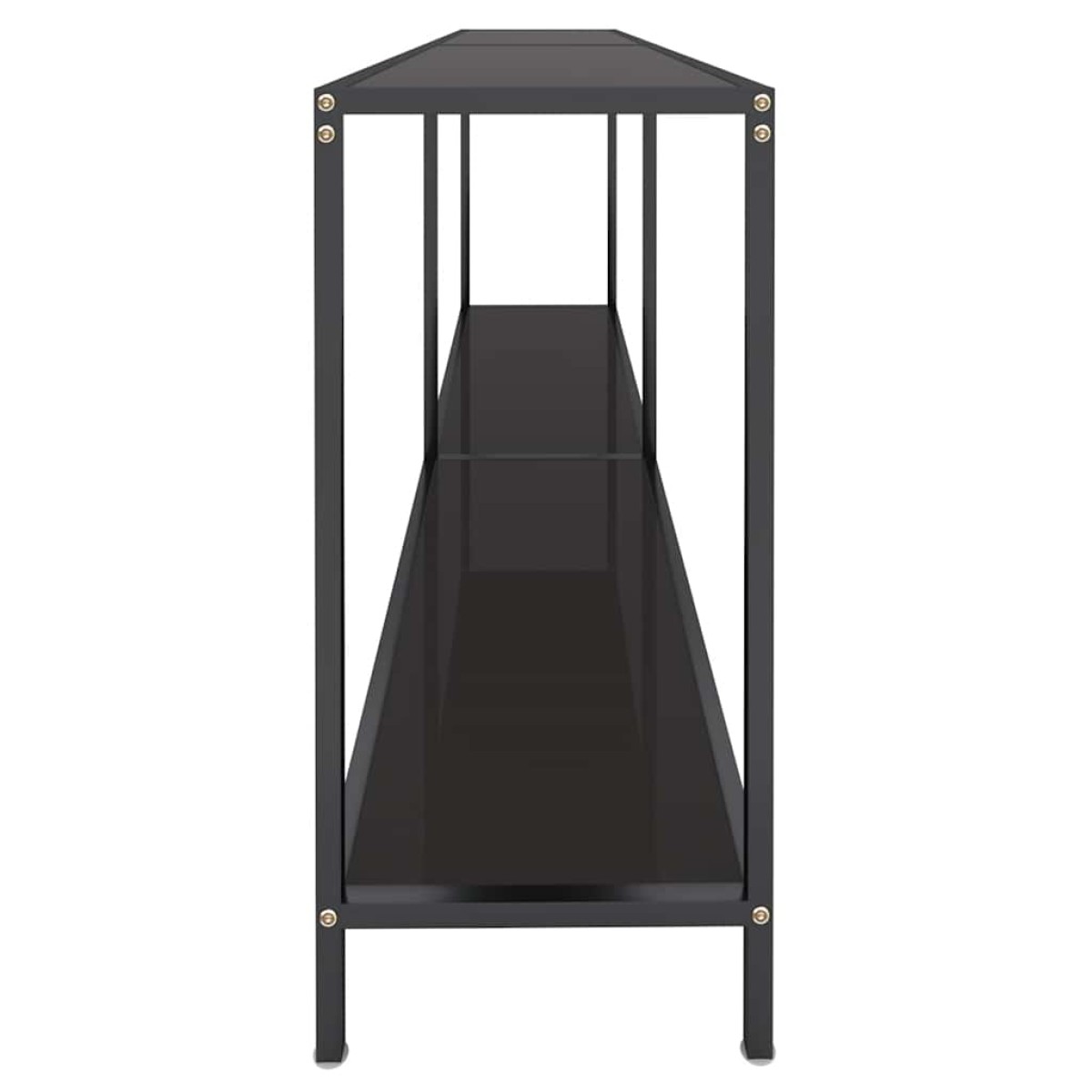 vidaXL Τραπέζι Κονσόλα Μαύρο 180 x 35 x 75,5 εκ. από Ψημένο Γυαλί