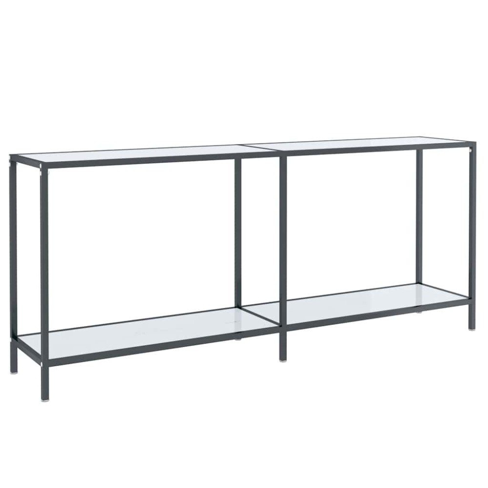vidaXL Τραπέζι Κονσόλα Λευκό 180 x 35 x 75,5 εκ. από Ψημένο Γυαλί