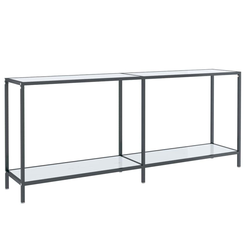 vidaXL Τραπέζι Κονσόλα Λευκό 180 x 35 x 75,5 εκ. από Ψημένο Γυαλί