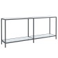 vidaXL Τραπέζι Κονσόλα Λευκό 180 x 35 x 75,5 εκ. από Ψημένο Γυαλί