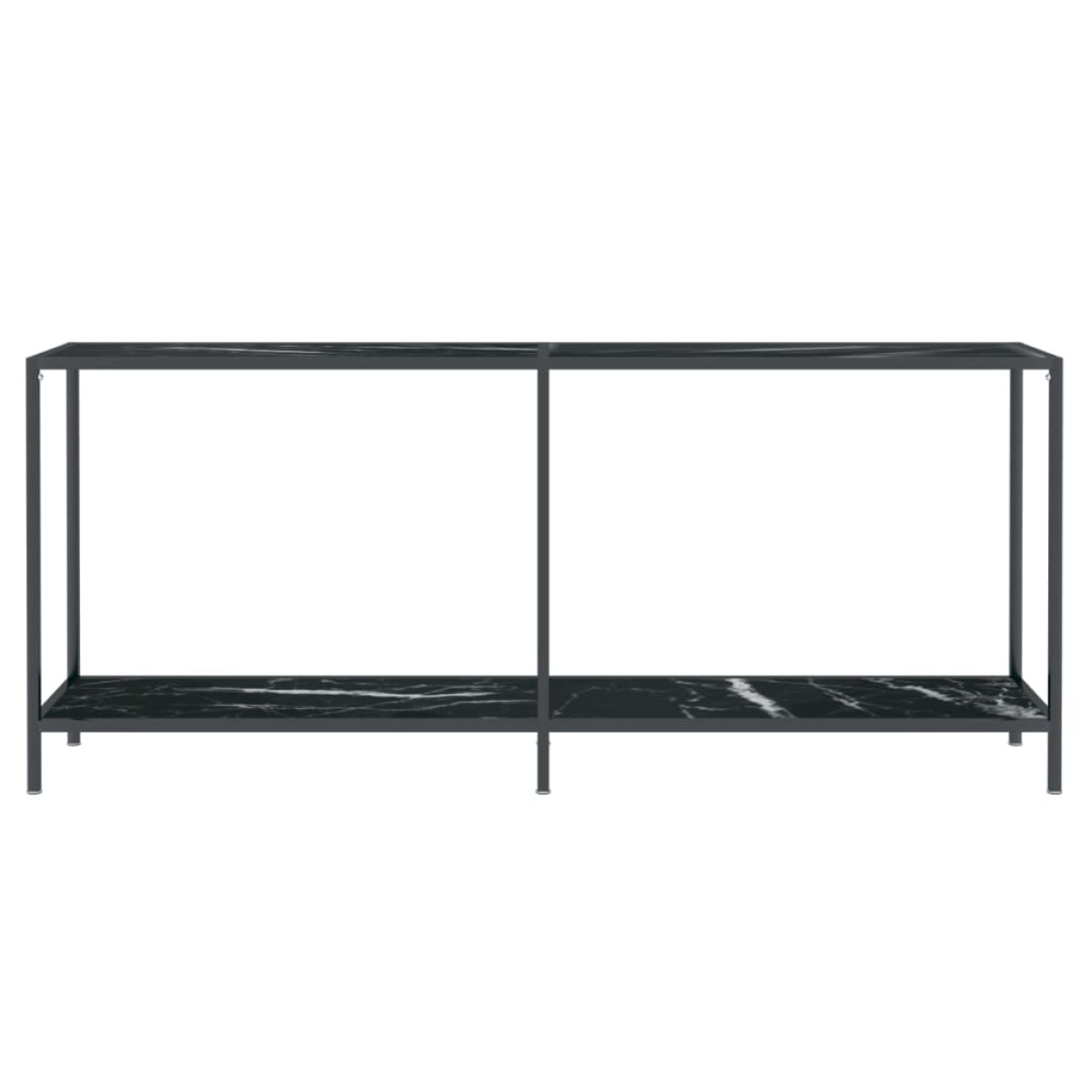 vidaXL Τραπέζι Κονσόλα Μαύρο 180 x 35 x 75,5 εκ. από Ψημένο Γυαλί