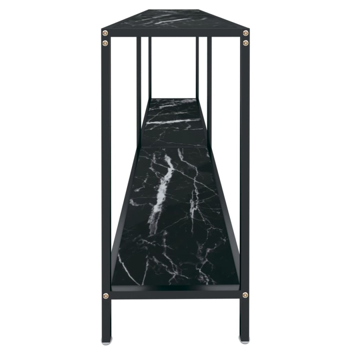 vidaXL Τραπέζι Κονσόλα Μαύρο 180 x 35 x 75,5 εκ. από Ψημένο Γυαλί