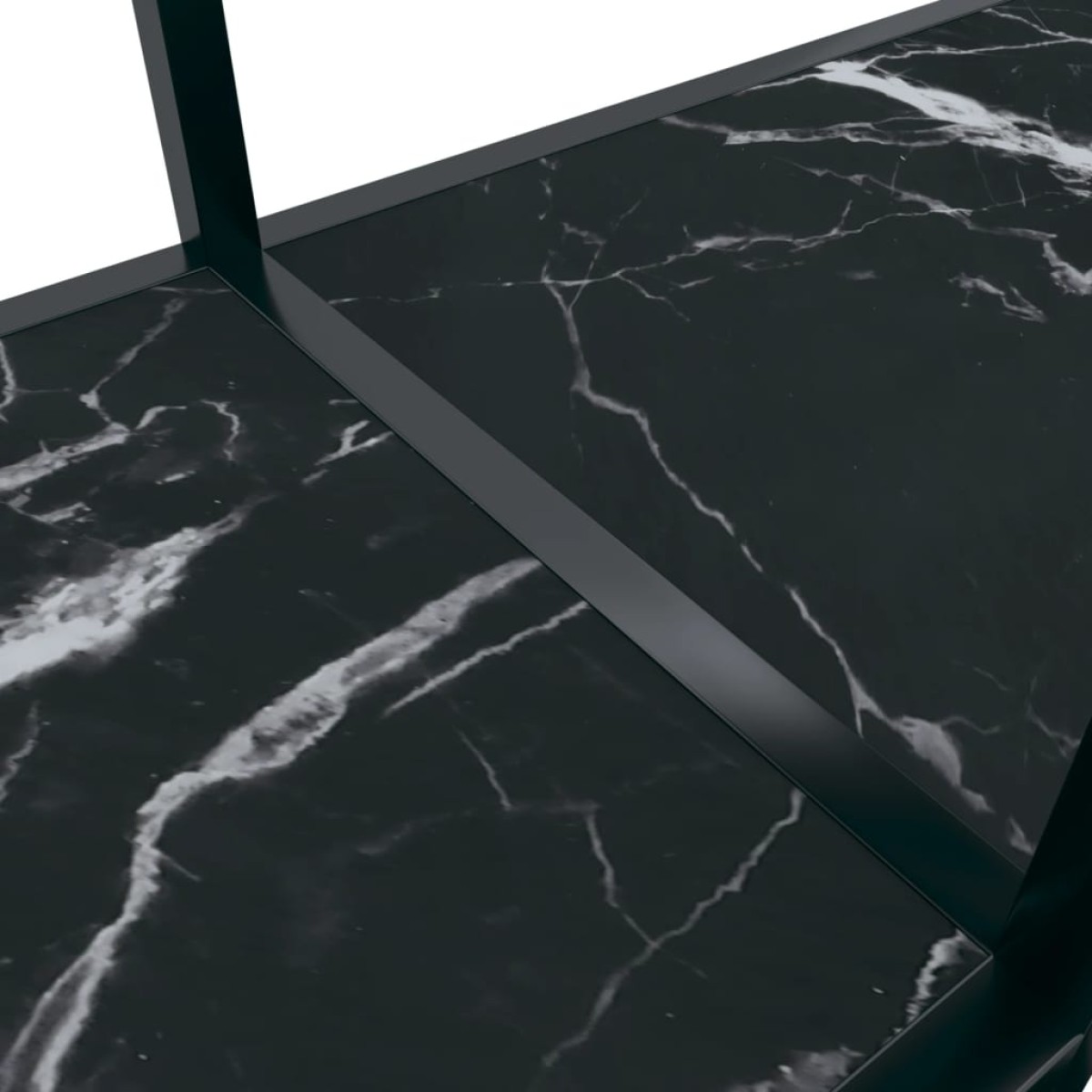 vidaXL Τραπέζι Κονσόλα Μαύρο 180 x 35 x 75,5 εκ. από Ψημένο Γυαλί