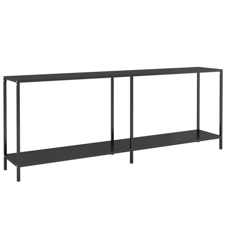 vidaXL Τραπέζι Κονσόλα Μαύρο 200 x 35 x 75,5 εκ. από Ψημένο Γυαλί
