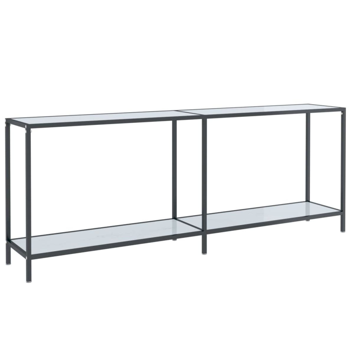 vidaXL Τραπέζι Κονσόλα Λευκό 200 x 35 x 75,5 εκ. από Ψημένο Γυαλί