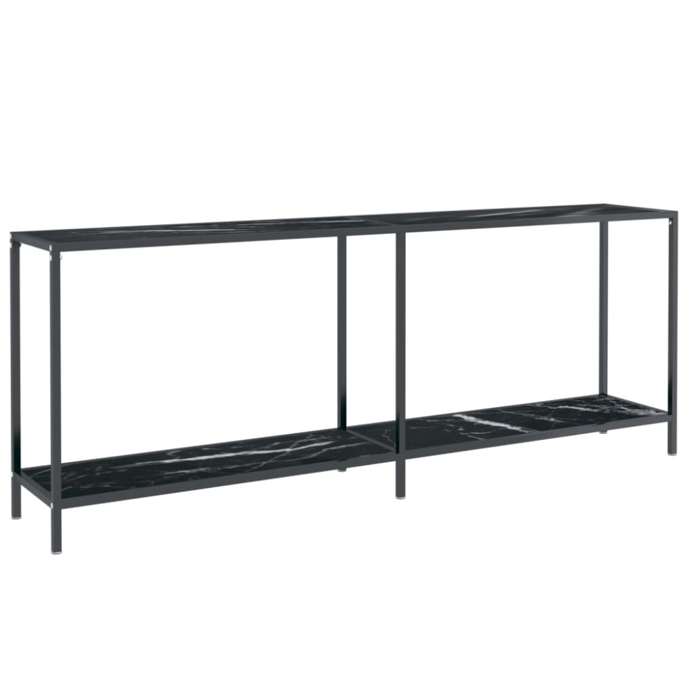 vidaXL Τραπέζι Κονσόλα Μαύρο 200 x 35 x 75,5 εκ. από Ψημένο Γυαλί