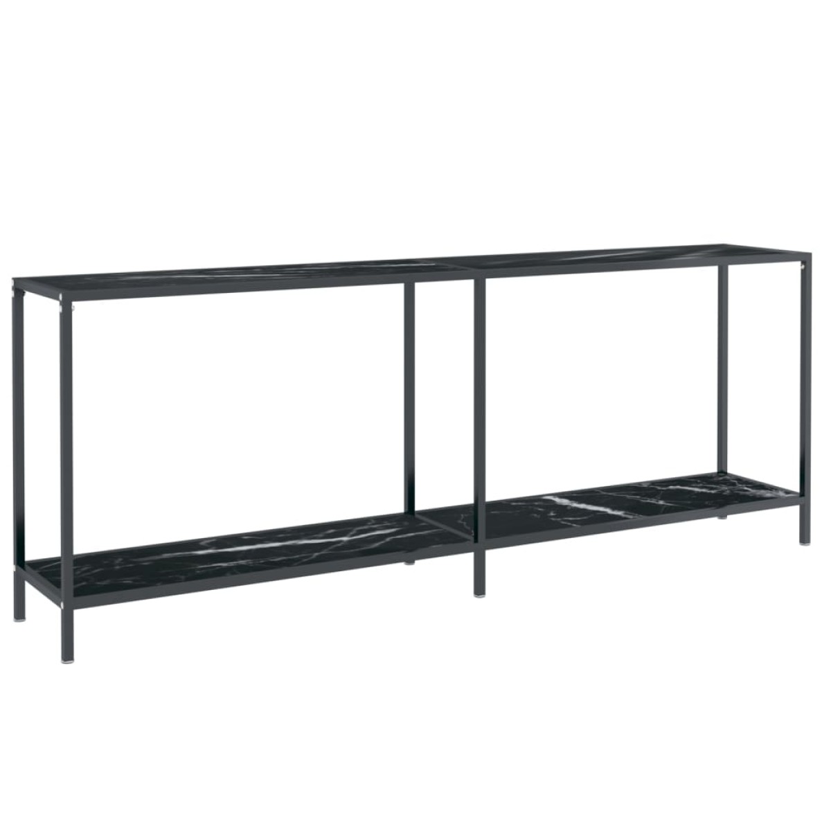 vidaXL Τραπέζι Κονσόλα Μαύρο 200 x 35 x 75,5 εκ. από Ψημένο Γυαλί