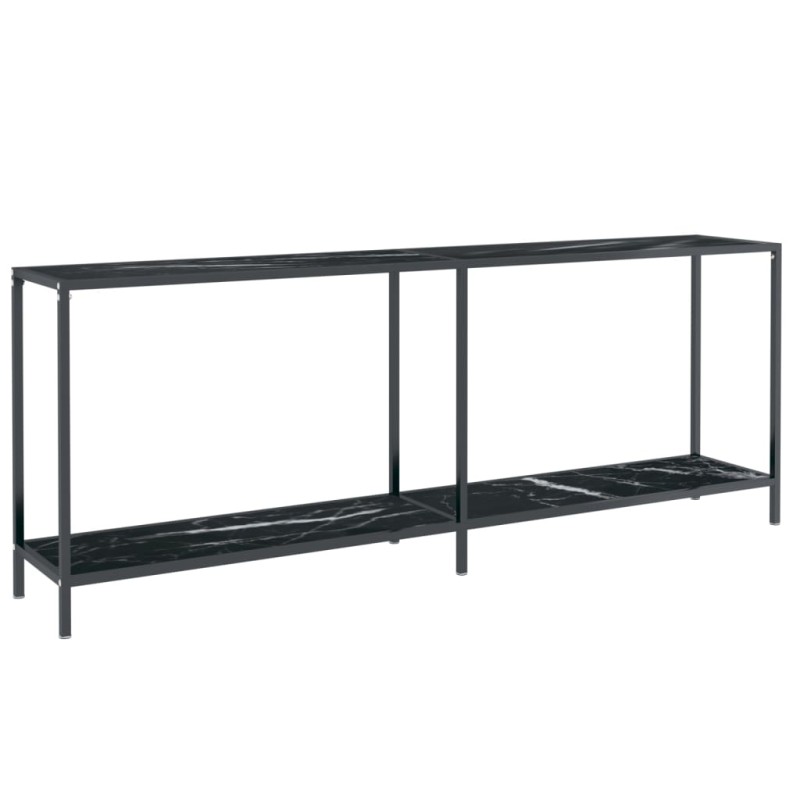 vidaXL Τραπέζι Κονσόλα Μαύρο 200 x 35 x 75,5 εκ. από Ψημένο Γυαλί