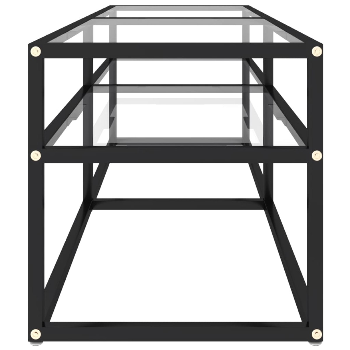 vidaXL Έπιπλο Τηλεόρασης Διαφανές 140x40x40,5εκ. από Γυαλί Ασφαλείας