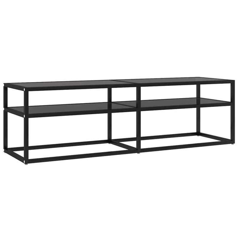 vidaXL Έπιπλο Τηλεόρασης Μαύρο 140 x 40 x 40,5 εκ. από Γυαλί Ασφαλείας