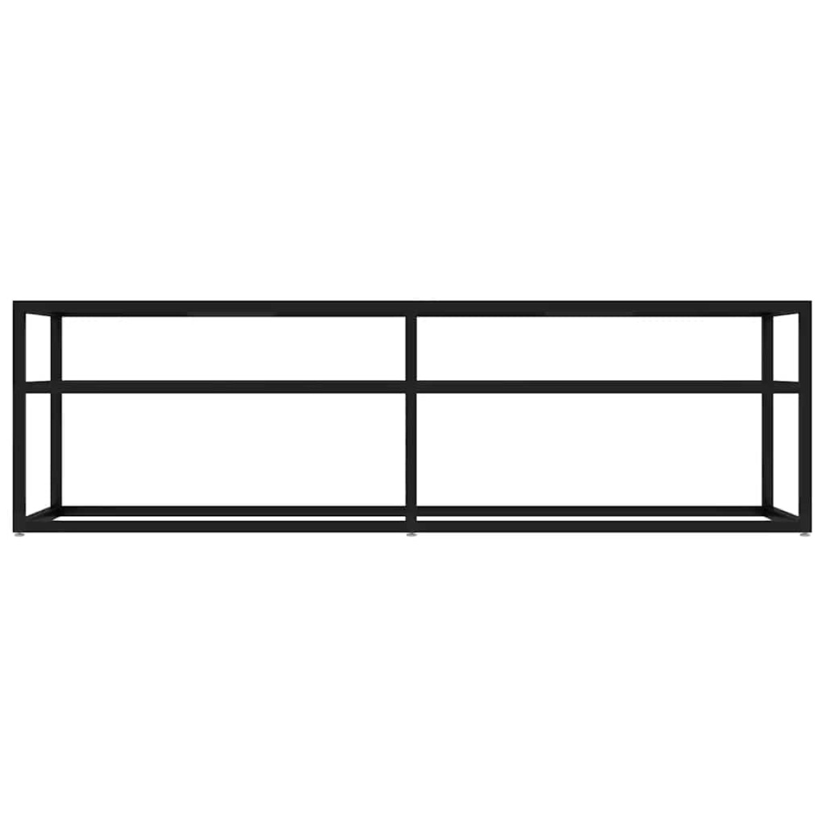 vidaXL Έπιπλο Τηλεόρασης Μαύρο 140 x 40 x 40,5 εκ. από Γυαλί Ασφαλείας