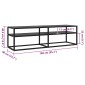 vidaXL Έπιπλο Τηλεόρασης Μαύρο 140 x 40 x 40,5 εκ. από Γυαλί Ασφαλείας