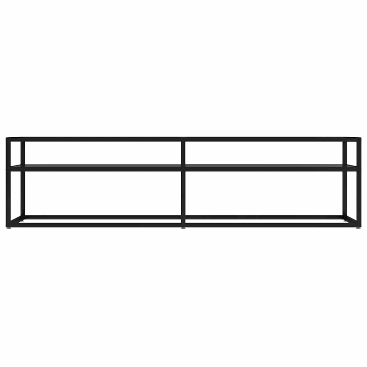 vidaXL Έπιπλο Τηλεόρασης Μαύρο 160 x 40 x 40,5 εκ. από Γυαλί Ασφαλ.