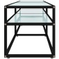 vidaXL Έπιπλο Τηλεόρασης Λευκό Όψη Μαρμάρου 160x40x40,5εκ Ψημένο Γυαλί