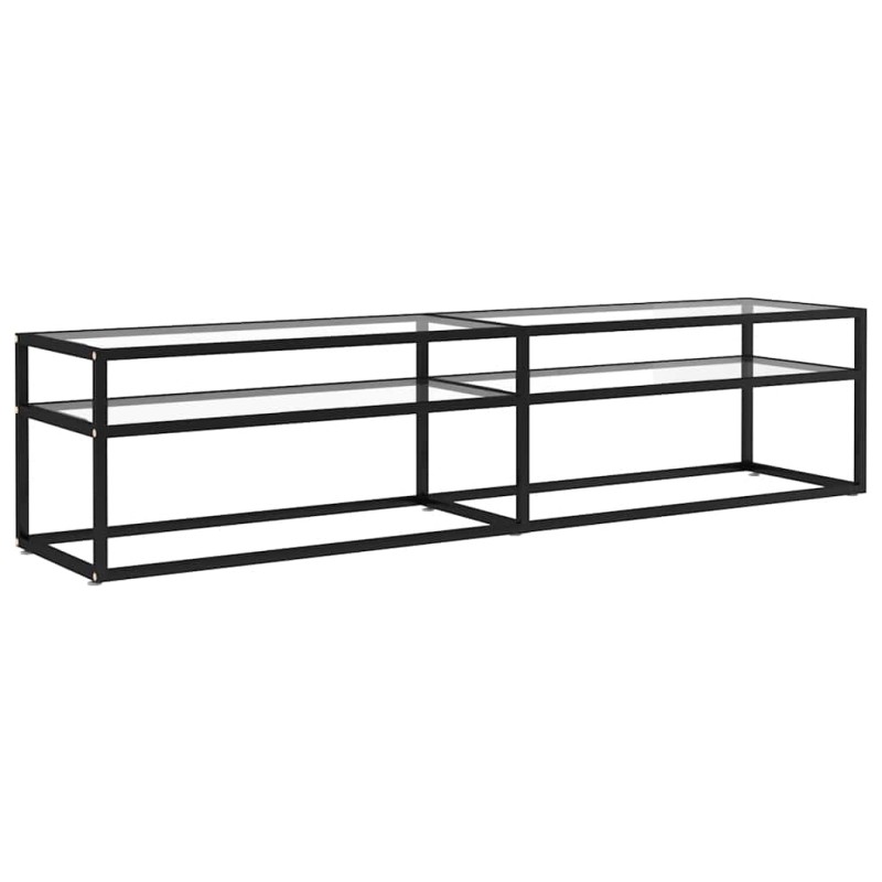 vidaXL Έπιπλο Τηλεόρασης Διαφανές 180 x 40 x 40,5 εκ. από Ψημένο Γυαλί